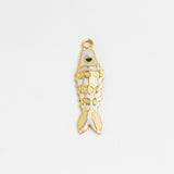 Gold Charm Koi Fish White