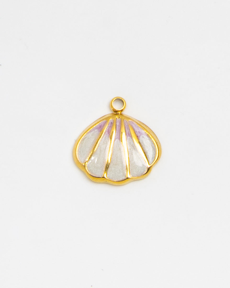 Gold Charm Fan Shell Outline